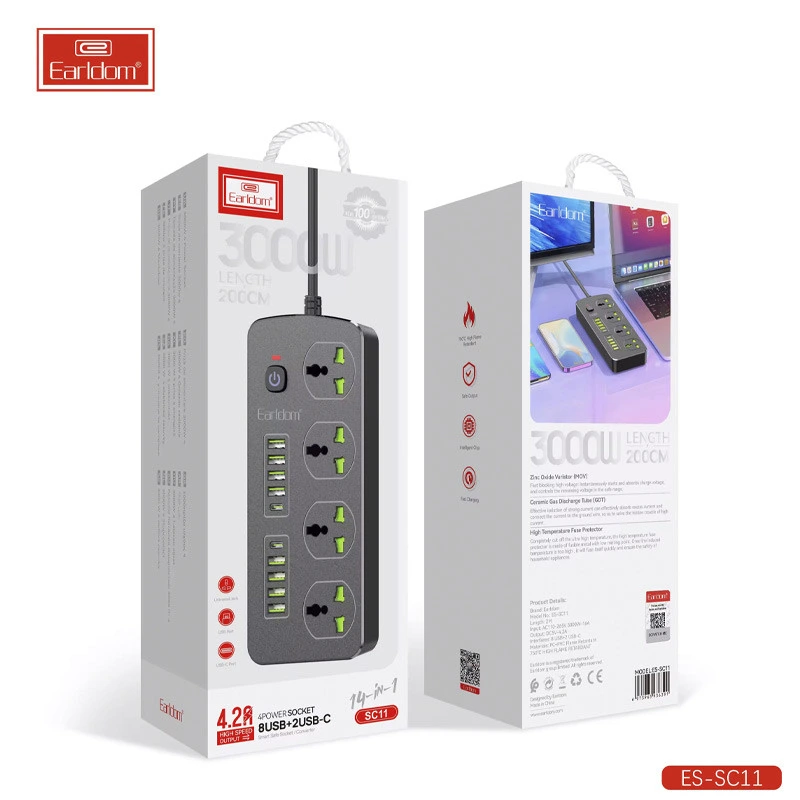 چند راهی برق USB دار ارلدام EARLDOM SC11