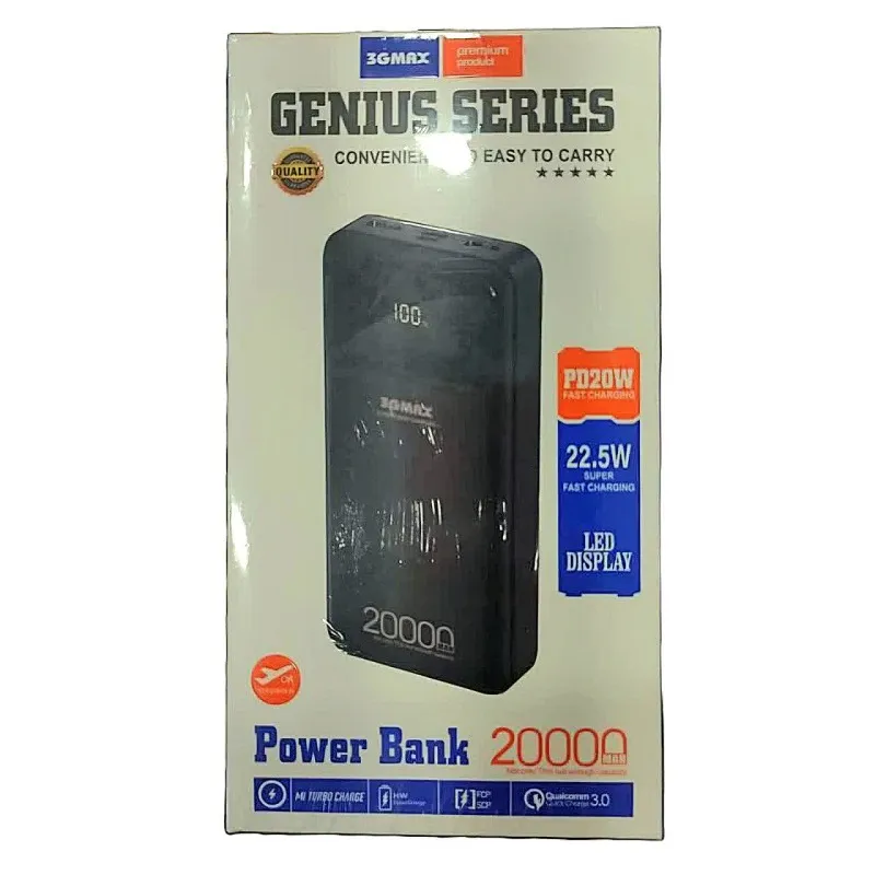 پاور بانک 20000 GENIUS SERIES مدل 3GMAX